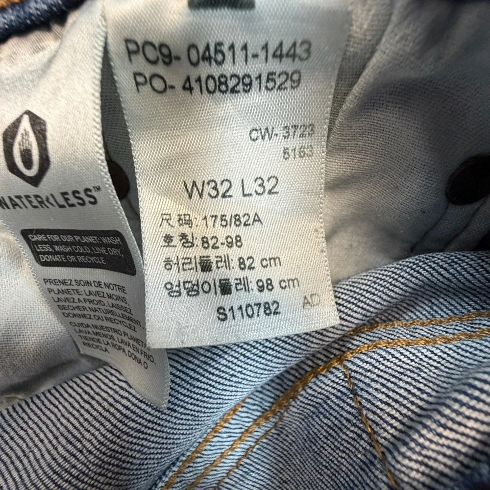 Levi's‎ 511 Slim Fit Jeans Mens 32x32 (Fits 32x31) Blue Fade Medium Wash Denim